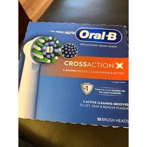 Oral-B CrossAction X Replacement Brush Heads (10-Count) New Open Box